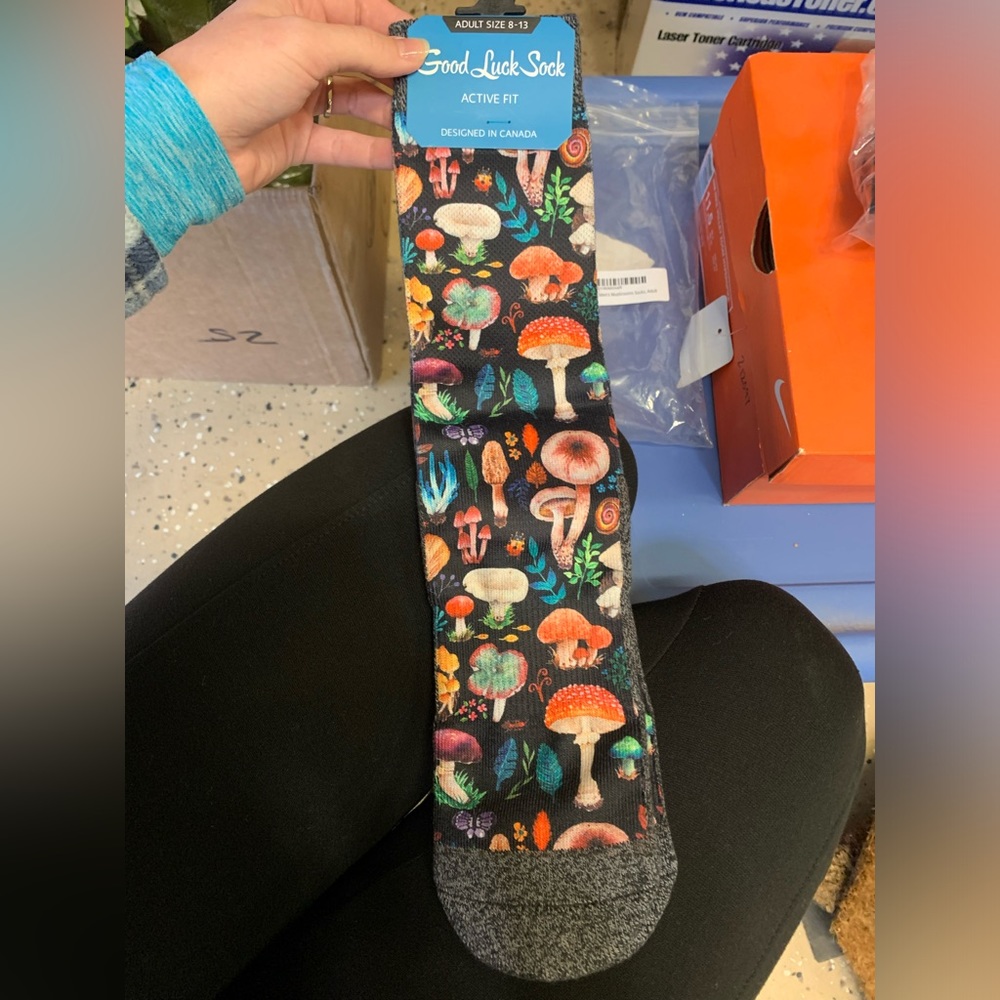 Good luck socks active fit mushrooms